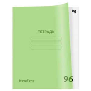 Тетрадь 96л., А5, клетка BG /NovaTone. Зеленое яблоко/, пластиковая обложка Т5ск96_пл 57952