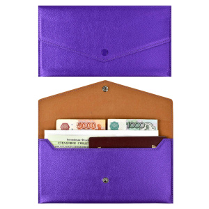 Органайзер-папка д/путешествий арт.48407/50 НАППА ФИОЛЕТОВЫЙ МЕТАЛЛИК (227х110 мм, блинтовое тиснени