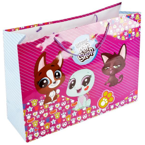 ПАКЕТ ПОДАРОЧНЫЙ 'ВЕСЕЛЫЙ ПРАЗДНИК' LITTLEST PET SHOP 46Х61Х20СМ, БУМ., ГЛЯНЦЕВЫЙ УП-12ШТ в кор.6уп