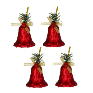 СНОУ БУМ Колокольчики 4 шт, 6 см, пластик, 26- 770 (10702070/290825/5300855, Китайская Народная Респ