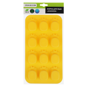 Форма для льда /Ананасы/, 19,8х10,5см, ТПР (10702070/200423/3159739, Китайская Народная Республика)