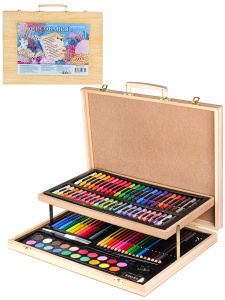 Набор для рисования/художника /МОРСКИЕ ОБИТАТЕЛИ/ (НХ-4870), 103 предметов, деревян. кейс