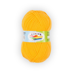 Пряжа ALPINA /VERA/   55% акрил, 45% хлопок     100 г  280 м ± 15 м №38 яр.желтый (10702070/190221/0