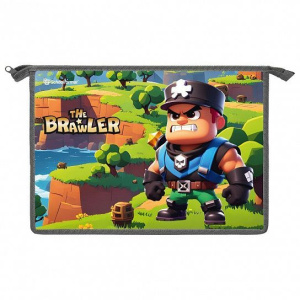 Папка д/тетрадей 1 отд. А4 Schoolformat ЗВЕЗДЫ ДРАКИ молния 325х230х55 мм зелен. пластик, полиэстер 