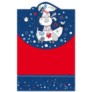 Папка для школьных тетрадей арт.47022/12 ЗВЕРУШКИ (А4, 25x33, одно отделение, пластик, декоративная