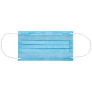 Маска медицинская, набор 50шт., одноразовая OfficeClean СТАНДАРТ, 3-х сл. с носовым фиксатором на ре