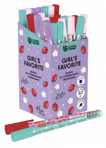 Ручка гел. Schoolformat GIRL'S FAVORITE 0,5 мм синий /пиши-стирай/