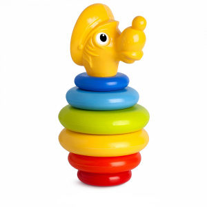 Пирамида-мини /Волчонок/ с кольцами, 21 см (в сетке, 8 дет.)