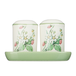 MILLIMI Земляника Набор для соли и перца на подставке, 11,5х6,5х7см, керамика (10702070/270525/51774