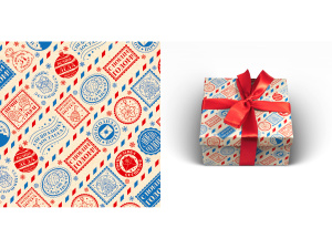 Упаковочная бумага Новогодняя посылка (70*100см, 1 л)  УБ-0655
