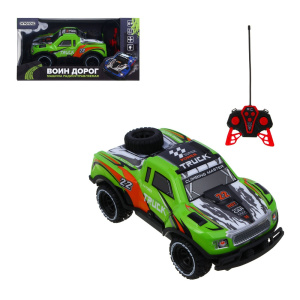 ИГРОЛЕНД Машина на РУ /Воин Дорог/, 4-канальн.пульт, свет, 5хАА, PVC, ABS, TRP, 33х17х11см, 2 диз (1