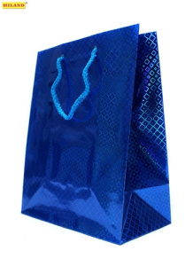Пакет подарочный Синие ромбы (M) ПП-1934