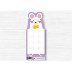 Блокнот фигурный вертикальный мышка НФ-00007104