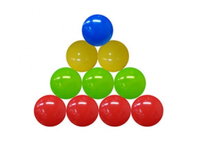 05. ШАРИКИ ПЛАСТИКОВЫЕ 18 шт. ЦВЕТНЫЕ, Ø85 мм (Арт. И-1499)