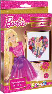 А.Холдинг/Набор д/дет.тв./Волшебная картина Barbie (Ткань,нитки,бисер,ленты,иглы,инструкция) /BRCA-U