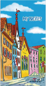Блокнот для заметок, списка дел и покупок /Мои записи арт. 48984 УЮТНЫЙ ГОРОД /190х100 мм, 64 листа