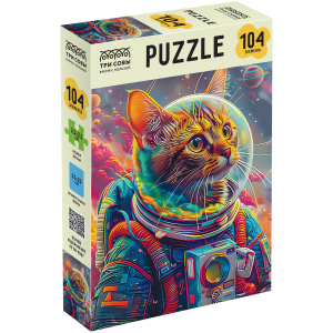 Пазл  104 эл. ТРИ СОВЫ /Кот-космонавт/ ПК104_64400