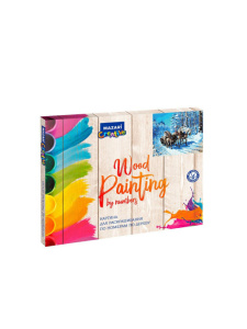 Картина для раскрашивания по номерам по дереву 40х50 см ТРОЙКА, 1 дизайн, картонная упаковка