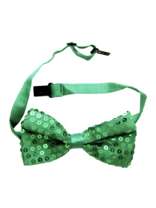 Маскарадный галстук-бабочка ЗЕЛЕНЫЙ арт.34641/12  (10 см, полиэстер) арт.34641