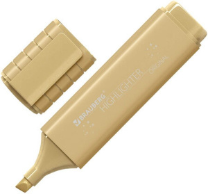 Текстовыделитель перламутровый ЗОЛОТОЙ BRAUBERG ORIGINAL PEARL, линия письма 1-5 мм, 152427