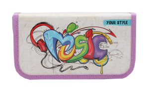 ТМ /Profit/ Пенал 2-секц, большой ГРАФФИТИ (ПН-1850) 190х105, ламинированный картон