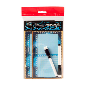 Игра настольная /Морской бой/ в пакете с маркерами