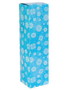 Подарочная коробка под бутылку Снежинки КОР-3951