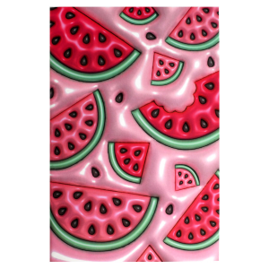 Тетрадь, 32 л. дизайнерский блок(клетка), арт. 70429/ 3D-АРБУЗЫ/ 141х215 мм, А5 мягкий переплёт (2 с