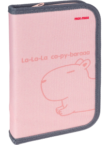 Пенал 1-секц, печать на ткани, большой, с отк.планкой КАПИБАРА (ПН-2069) (190х115)