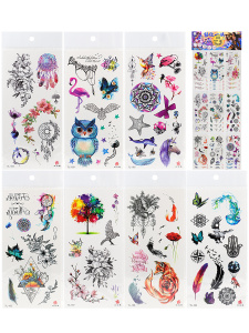 Татуировка-наклейка (19х9) Яркие тату 3 (Арт. WS013-1) кратно 25