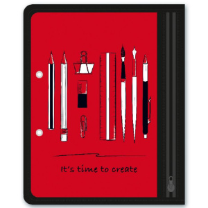 Папка для канцелярских принадлежностей арт.46711 КАНЦЕЛЯРИЯ НА КРАСНОМ (А5, 25.5х20.5, одно отделени