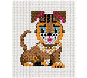 Набор для вышивания 33х40 клеток.(канва б/р) СОБАЧКА (Арт. НШ-7809)