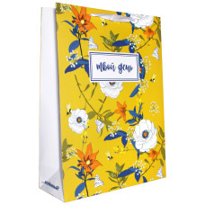 Пакет подарочный, люкс, цветы, твой день 7226