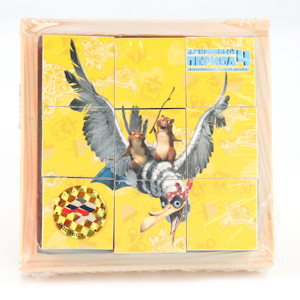 179283 ДЕР. ИГРУШКА /ИГРАЕМ ВМЕСТЕ/ НАБОР ИЗ 9-И КУБИКОВ ЛЕДНИКОВЫЙ ПЕРИОД