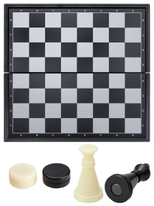 Игра 2 в 1. Шахматы, шашки магнтиные (20*20*2см, доска-пластик, фигуры- пластик) (Арт. FCJ1344760)