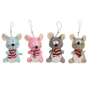 н.г.мягк.символ года мышка подвеска для моб/тел 10см 4в.