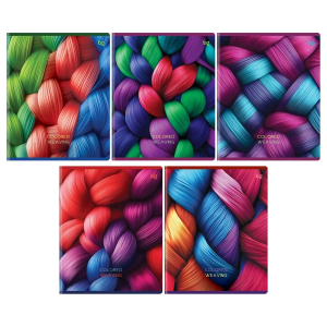 Тетрадь 96л., А5, клетка BG /Цветное плетение/, выб.лак Т5ск96_вл 08561