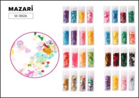 Набор декоративных пайеток SEQUIN MIX, ассорти 4 вида в комплекте, ПВХ-упаковка. 8 разновидностей ко