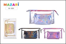 Набор косметичек SECRET, 2 шт, размеры 25.5х17х6 см, 18х11х3.5 см,  ассорти 4 цвета, ОПП-упаковка