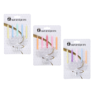 FNtastic Набор свечей для торта с подставкой с подсветкой LED, 3 цвета (10702070/190724/3247792, Кит