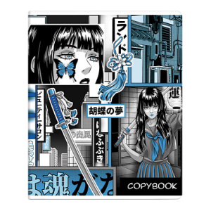 Тетрадь, 48 л, клетка, арт. 64427/ 10 АНИМЕ мягкий переплёт (2 скобы), обложка - выборочный ТВИН лак