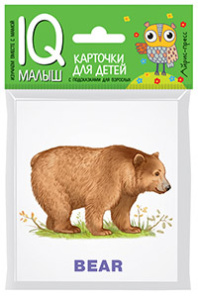 Умный малыш. ENGLISH. Зоопарк  Набор карточек для детей.