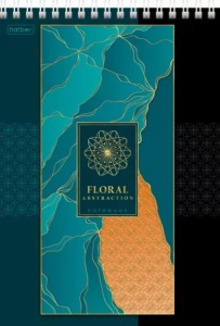 Блокнот 80л А5ф клетка на гребне мат.ламин. 3D фольга серия -Абстракция-