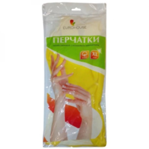 Перчатки латексные с хлопковым напылением, XL (3699 из короба 12/240) (10228020/260625/5093501, Кита
