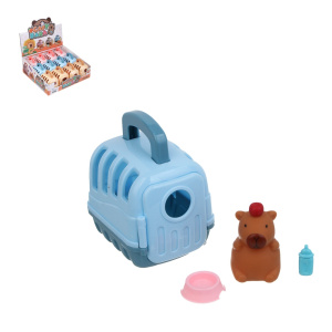 ИГРОЛЕНД Капибара в будке с акс., 4 пр., PVC, ABS, 7х9х11см, 3 вида (10702070/061025/5350170, Китай)