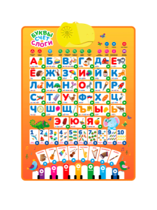 Говорящий интерактивный плакат /Буквы, счет и слоги/, 12 режимов