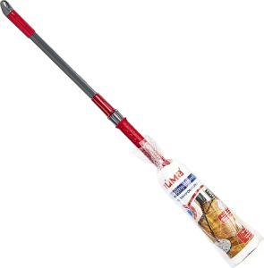 Швабра самоотжимная, скручивающийся отжим, МОП из микрофибры 603601, черенок 80-120см, LAIMA, 603600