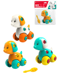 Игрушка конструктор. Собака (в наборе отвертка) 11,5х11,4 см, в пакете (арт. 2956122)