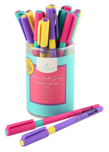 Ручка гел. LOREX NEON Slim Soft Grip 0,5 мм синий /пиши-стирай/ прорезин. корпус