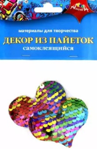 Материалы д/тв. ДЕКОР ИЗ ПАЙЕТОК Сердечки
